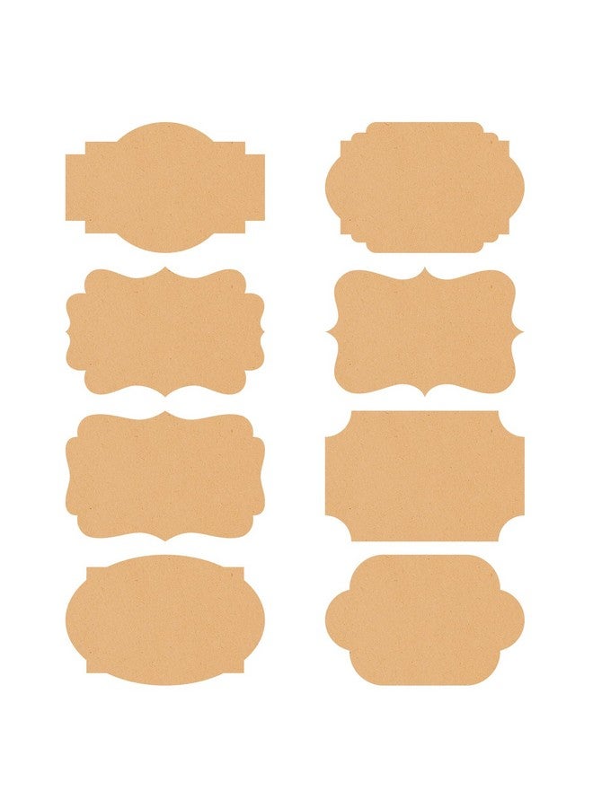 KINGLAKE Fancy Shape Kraft Label Stickers Self-Adhesive Gift Tag Stickers 2X3 Inch Kraft Bottle Labels 160Pcs Canning Stickers Labels For Essential Oil,Jars,Crafts,Gift Tags,Homemade Items,Storage Box - Image 1