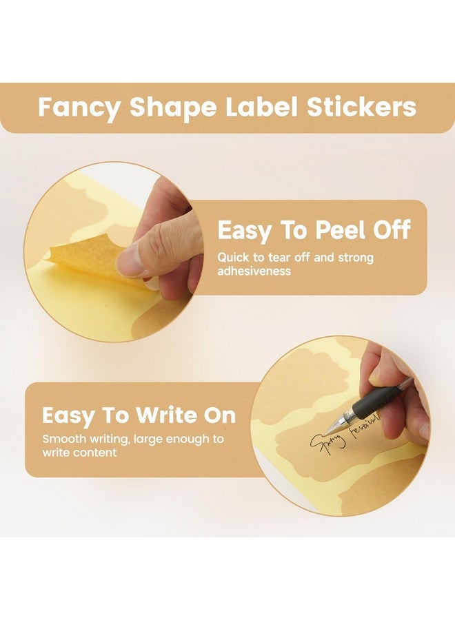 KINGLAKE Fancy Shape Kraft Label Stickers Self-Adhesive Gift Tag Stickers 2X3 Inch Kraft Bottle Labels 160Pcs Canning Stickers Labels For Essential Oil,Jars,Crafts,Gift Tags,Homemade Items,Storage Box - Image 4