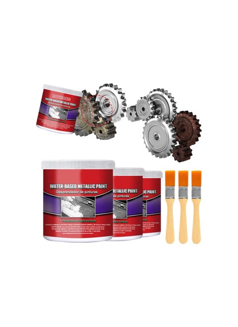 Water-Based Metal Rust Remover - Metal Rust Remover, Multi Purpose Anti-Rust Rust Remover Repair Protect, Car Chassis Rust Converter, with Brush (2)