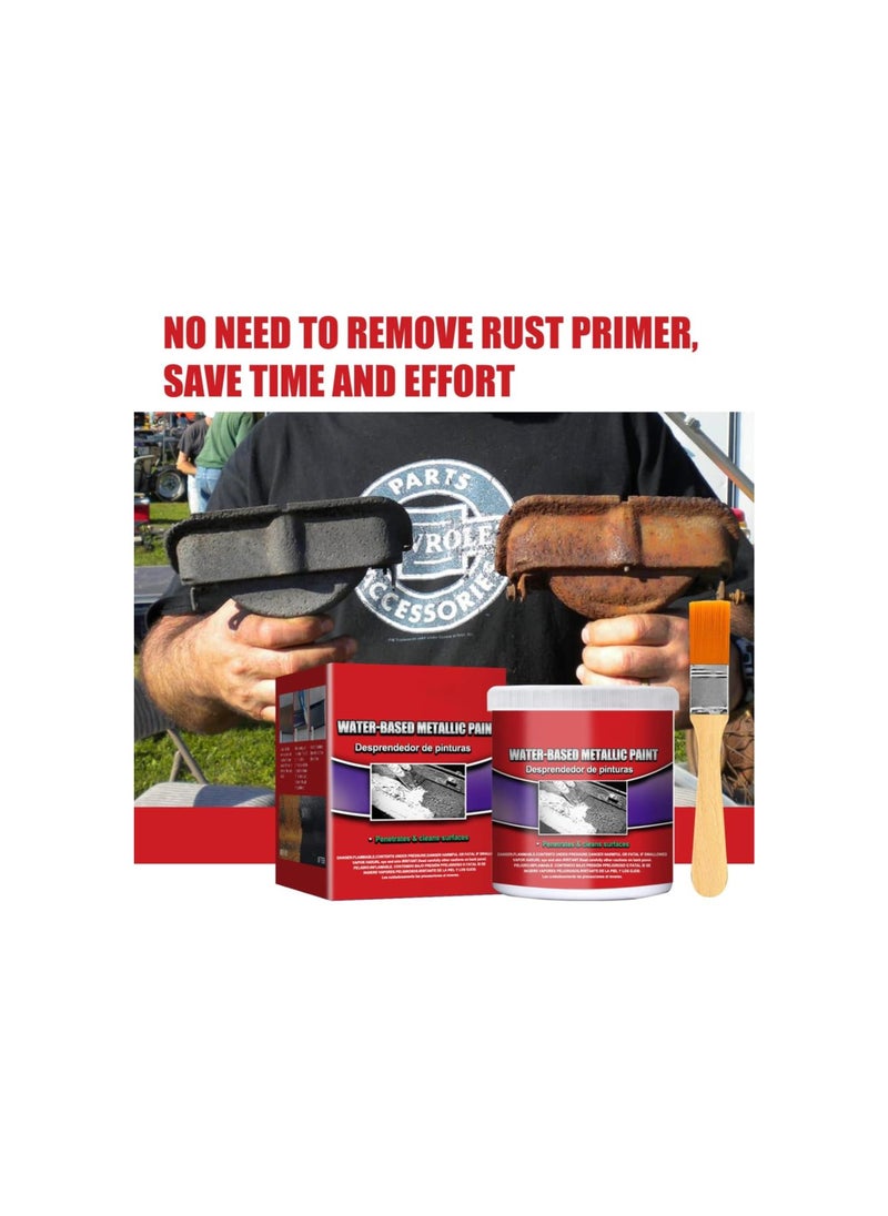 Water-Based Metal Rust Remover - Metal Rust Remover, Multi Purpose Anti-Rust Rust Remover Repair Protect, Car Chassis Rust Converter, with Brush (2)