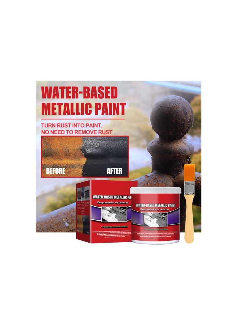 Water-Based Metal Rust Remover - Metal Rust Remover, Multi Purpose Anti-Rust Rust Remover Repair Protect, Car Chassis Rust Converter, with Brush (2)
