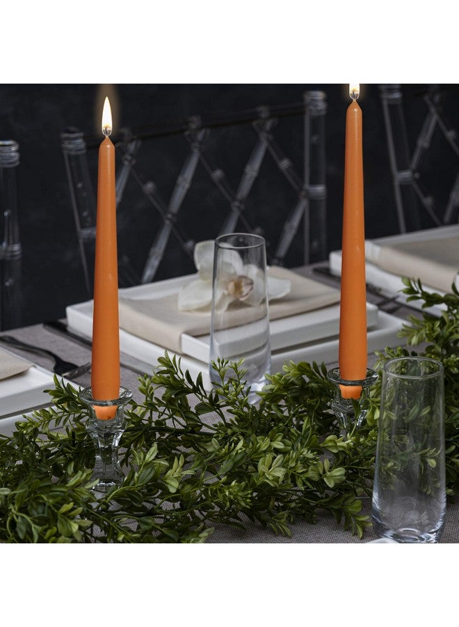 BOLSIUS شموع بولسيوس البرتقالية - مجموعة 4 قطع من الشموع السميكة غير المعطرة بطول 10 بوصات - مدة احتراق 8 ساعات - جودة أوروبية ممتازة - خالية من الدخان وقطرات - شموع منزلية لحفلات الزفاف، الحفلات، وزينة المنزل - Image 5