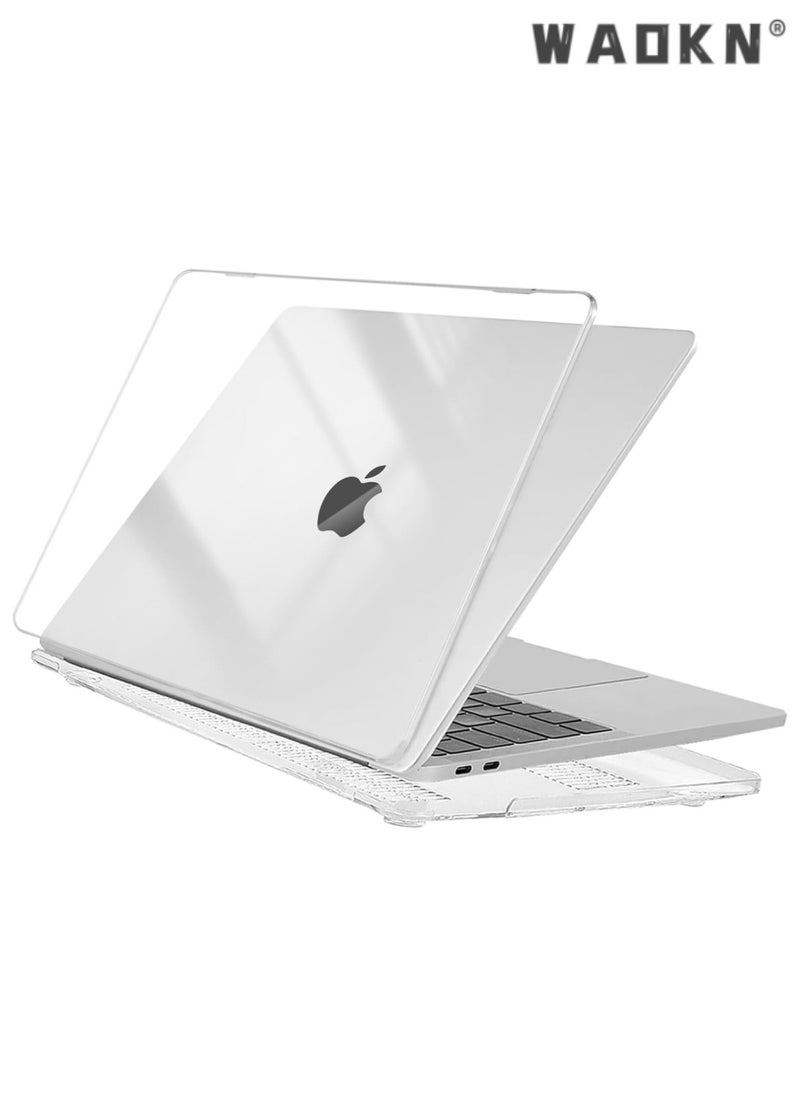 WAOKN Case Compatible for MacBook Air 13/13.3 inch M1 2021 2019 2018 Release,Model A2337 A2179 A1932 with Retina Display Touch ID,Laptop Plastic Hard Shell Cover,Crystal Clear  - Image 1