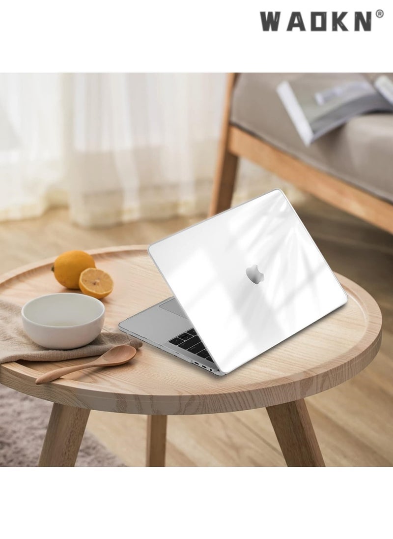 WAOKN Case Compatible for MacBook Air 13/13.3 inch M1 2021 2019 2018 Release,Model A2337 A2179 A1932 with Retina Display Touch ID,Laptop Plastic Hard Shell Cover,Crystal Clear  - Image 5