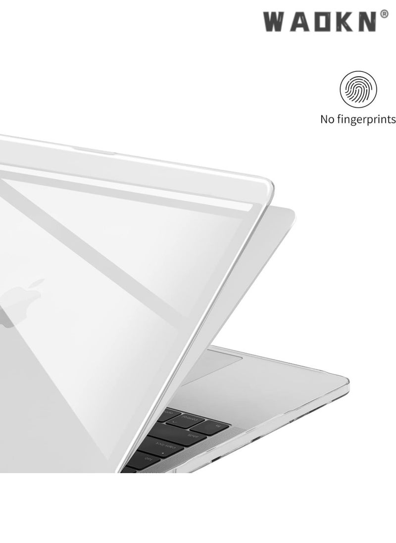 WAOKN Case Compatible for MacBook Air 13/13.3 inch M1 2021 2019 2018 Release,Model A2337 A2179 A1932 with Retina Display Touch ID,Laptop Plastic Hard Shell Cover,Crystal Clear  - Image 2