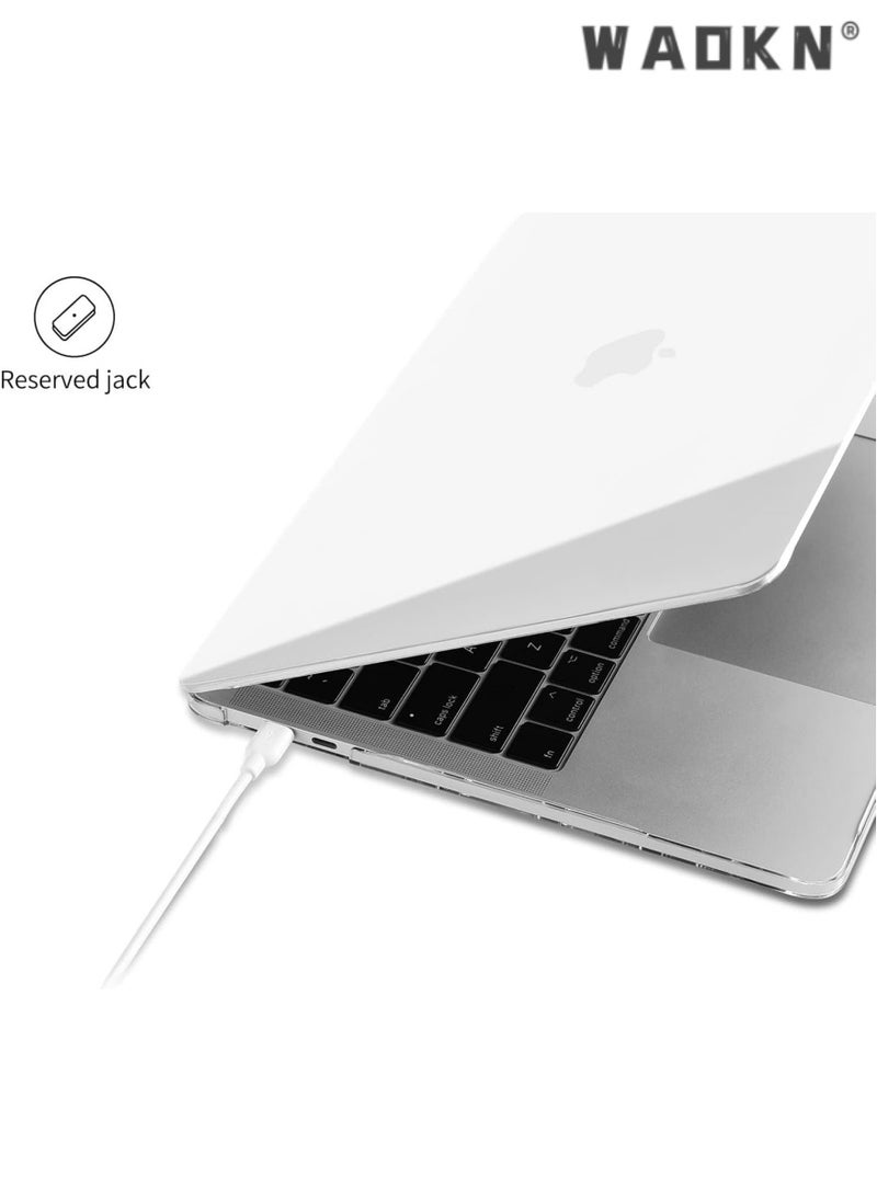 WAOKN Case Compatible for MacBook Air 13/13.3 inch M1 2021 2019 2018 Release,Model A2337 A2179 A1932 with Retina Display Touch ID,Laptop Plastic Hard Shell Cover,Crystal Clear  - Image 3