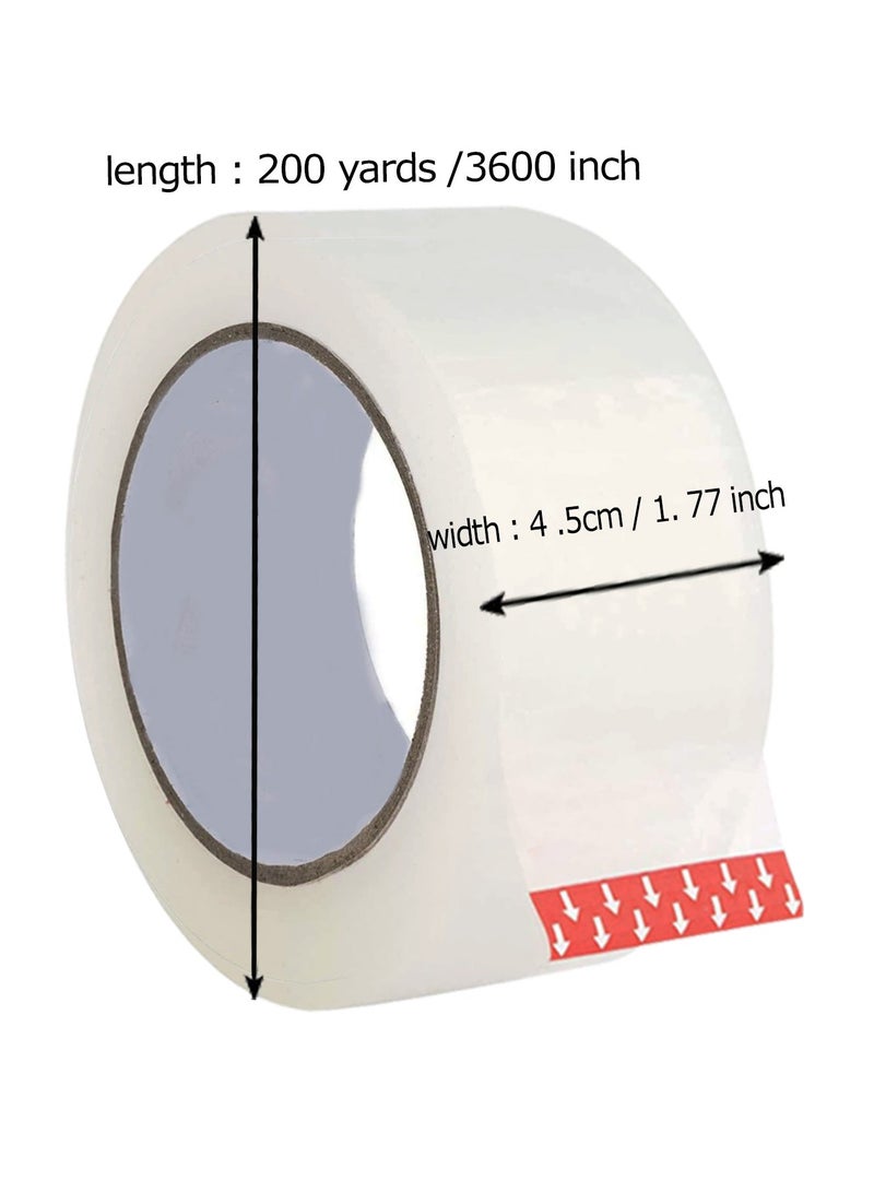 Generic Ultra Strong Clear Packing Tape – [2 Inches x 200 Yards Per Roll, (1200 Yards Total)]– Heavy Duty| Strong Adhesive 2.7 Mil Packaging Tape for Sealing Boxes, Moving & Office Supplies (200 Yard)  - Image 2