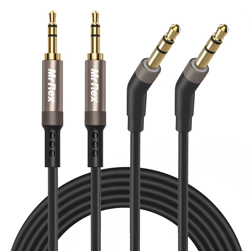 Mr Rex كابل AUX من Mr Rex 3.5 مم إلى 2.5 مم لسماعات Bose 700 QuietComfort QC45 QC35II QC35 QC25 لإلغاء الضوضاء، سماعات JBL E45BT E55BT E65BTNC بلوتوث، سلك بديل للصوت (عبوة 2، 5 أقدام) - Image 1