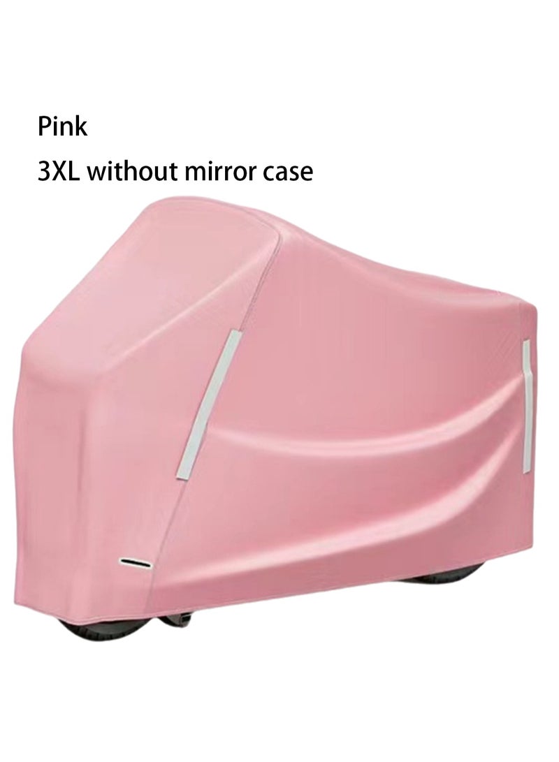 Generic Pink Bicycle Cover Waterproof Outdoor Bicycle Rain Cover Reflective Strips With Keyhole Storage Pocket（3XL ）  - Image 1