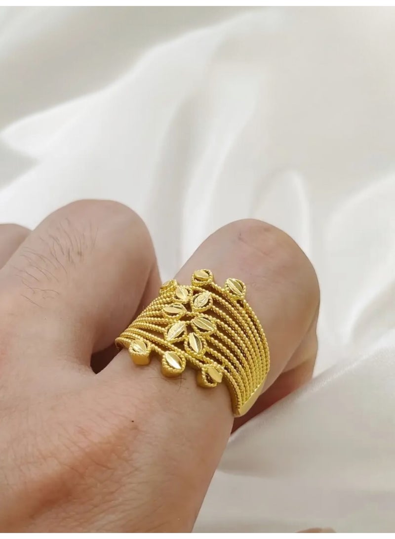 GOLDMAX 21k Gold Plated Ring For Women One Size - Image 1