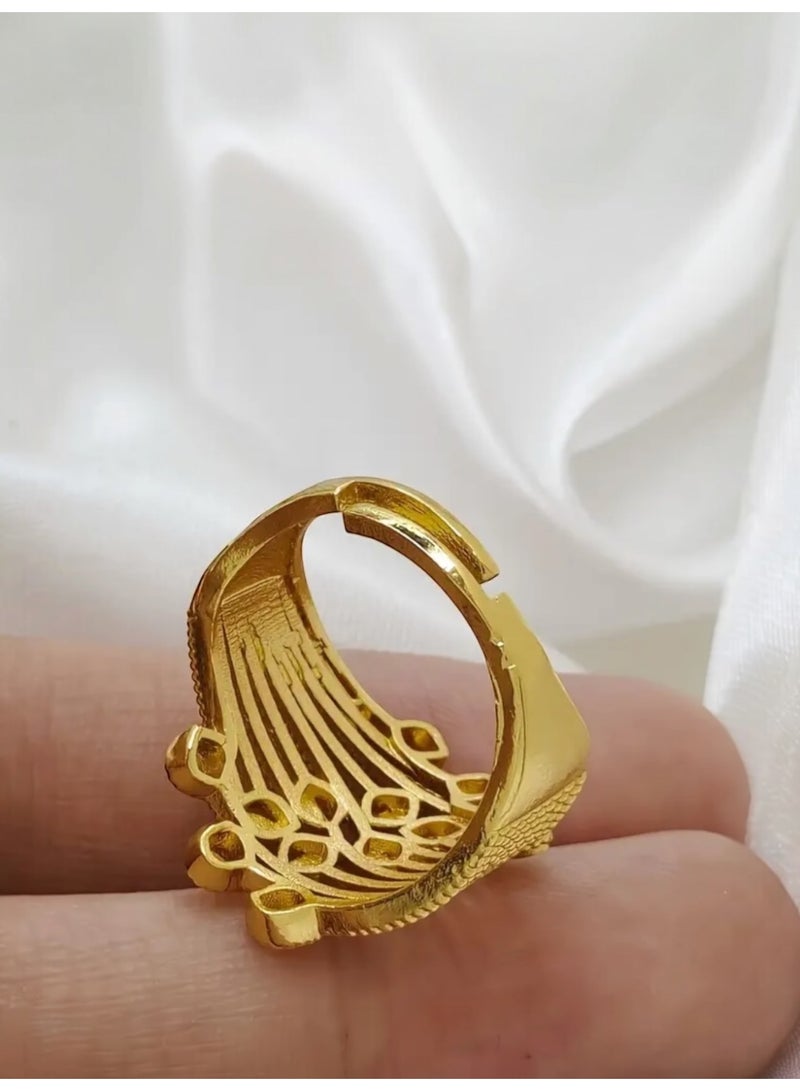 GOLDMAX 21k Gold Plated Ring For Women One Size - Image 4