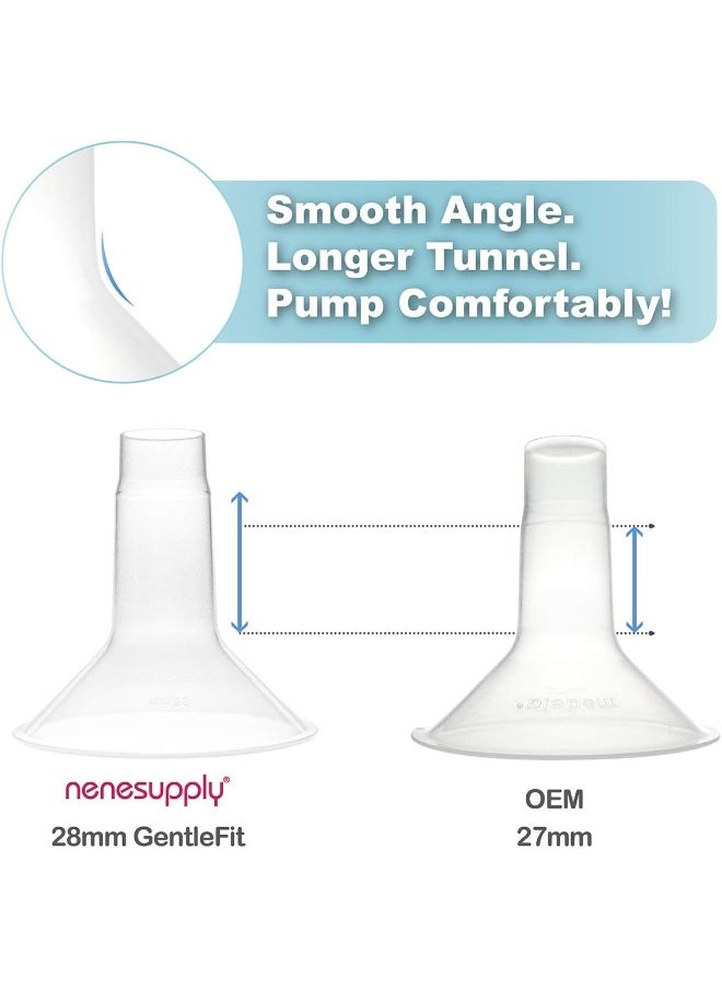 NENESUPPLY Nenesupply GentleFit Pump Parts 28mm Compatible with Medela Pump in Style Breastpump  - Image 4