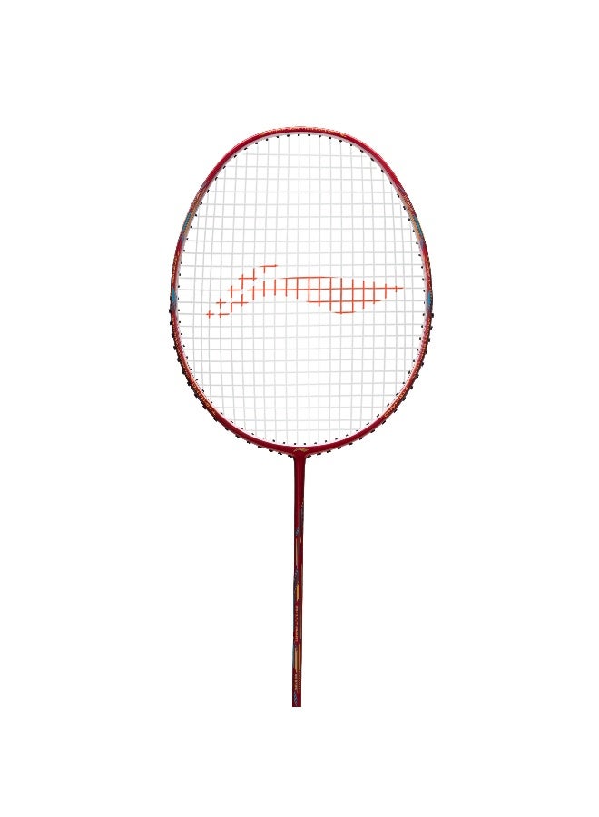 Li-Ning Super Series SS100 Carbon Graphite Badminton Strung Badminton Racket with Full Racket Cover (Red/White) - Image 2