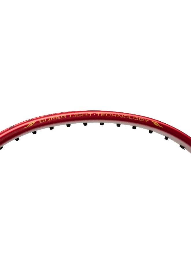 Li-Ning Super Series SS100 Carbon Graphite Badminton Strung Badminton Racket with Full Racket Cover (Red/White) - Image 4
