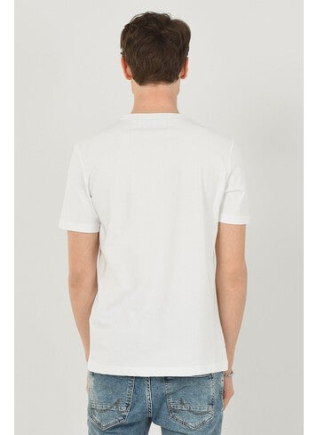 UCLA GAYLEY White Crew Neck Men's T-shirt  - Image 4