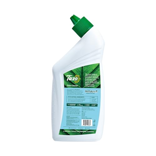 Tazo Toilet Bowl Cleaner Liquid (475ML, Pack of 1), Biodegradable & Plant Powered Toilet Stain Remover, Heavy Duty Advanced Disinfectant, Kills 99.99% Germs, Baby & Pet Safe - Image 2