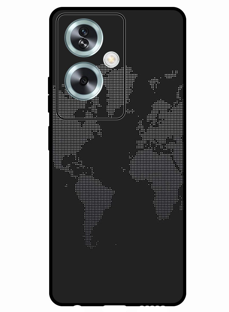 Theodor Protective Case Anti Scratch Shock Proof Bumper Cover For Oppo A79 5G Map In Dots - Image 1
