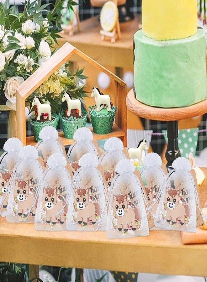 Elecrainbow 24 Pack Pony Keyring Pack Party Favor for Pony Lover, Guest Return Gift, Farm Animal Themed Party, Baby Shower, Birthday - Image 3