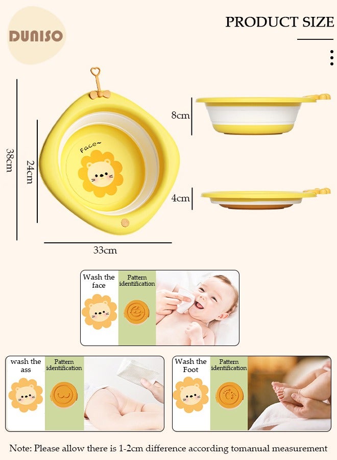 DUNISO 3-Pack Collapsible Wash Basin, Foldable Portable Dish Pans, Space Saving Plastic Washtub Dish Tub Laundry Tub,  Multiuse Washing Basket for Bathroom Kitchen, Portable Washbasin for Camping Sink Outdoor Picnic Travel - Image 3