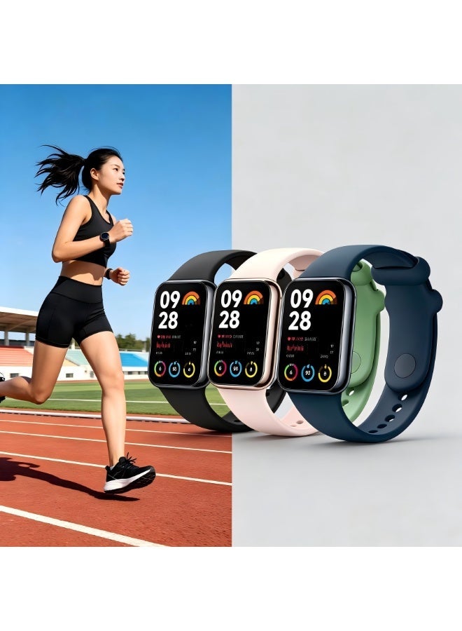 XM 3 Pcs Silicone Watch Strap for Xiaomi Band 9 Pro / 8 Pro, Redmi Watch 4 / 5, Soft Breathable Replacement Wristband, Multiple Colors Available - Image 4