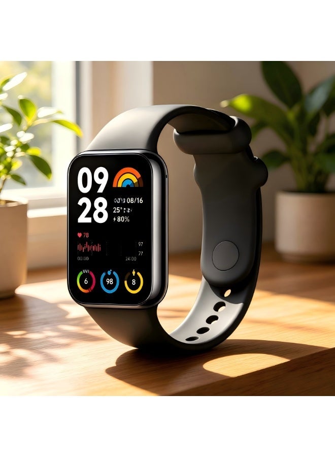 XM 3 Pcs Silicone Watch Strap for Xiaomi Band 9 Pro / 8 Pro, Redmi Watch 4 / 5, Soft Breathable Replacement Wristband, Multiple Colors Available - Image 3