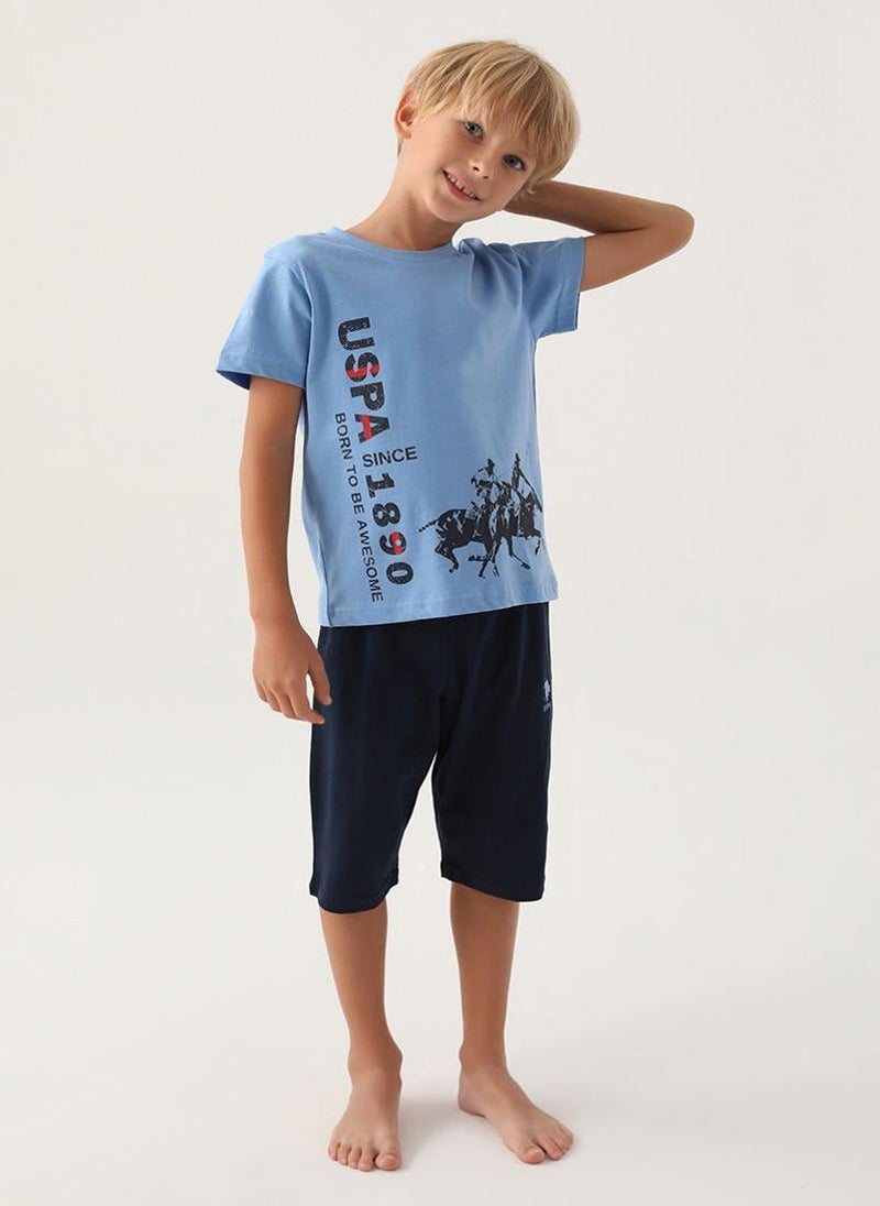 يو اس بولو اسن طقم كابري أزرق للأولاد من يو إس بولو أسن - Image 1