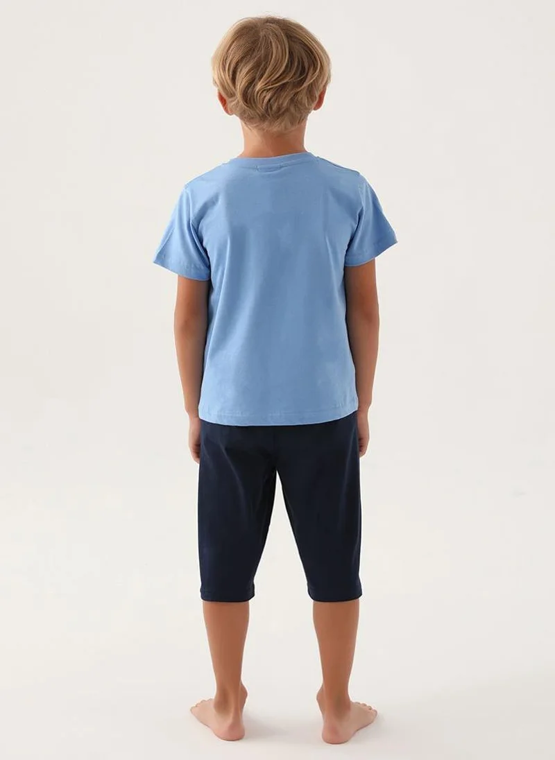 U.S. Polo Assn. U.S. Polo Assn. Boys Blue Capri Set