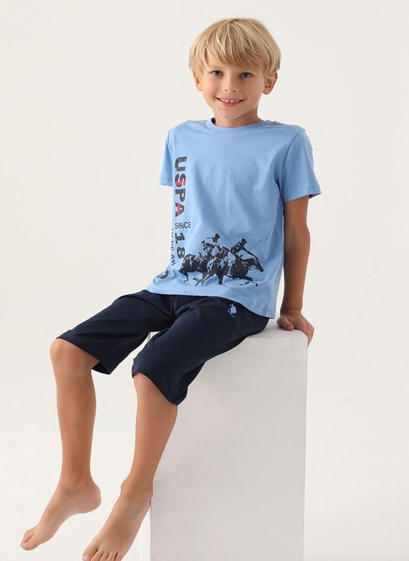 يو اس بولو اسن طقم كابري أزرق للأولاد من يو إس بولو أسن - Image 2