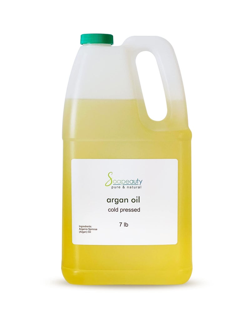 Soapeauty ARGAN OIL | 100% Natural & Pure | Cold Pressed & Deodorized | Carrier for Essential Oils, Face, Body and Skin Care, Hair Growth & Moisturizer | 7 lb - Image 1