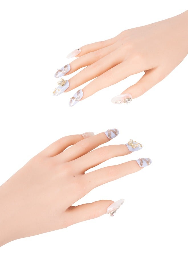 Nails Kit ,False Nails Set,Press on Nails for Gifts,Fake Nails for Women,Protect Skin Nails Set,Nail Gifts Set for Women (Gorgeous Garden) - Image 3