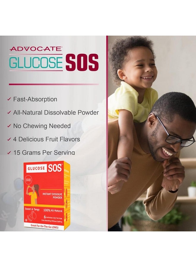 Glucose SOS حزم مسحوق الجلوكوز SOS مع الدكستروز الطبيعي، امتصاص سريع يذوب فورًا في فمك دون الحاجة إلى ماء، حلو وحامض 12 حصة - Image 2