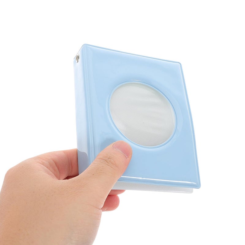 Sky Blue 3 Inch Mini Photocard Binder Hollow Mirror Photo Album Storage Organizer - Image 4