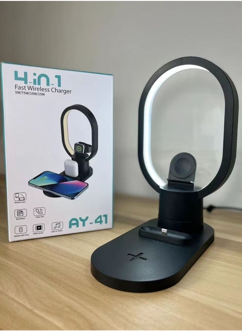 AWALOR - Magnetic Wireless Charger for Apple Series,Foldable Travel 3 in 1 Wireless Charging Station, 15W Fast Magsafe Charger Stand for iPhone 15/14/13/12 Series,iWatch Series,Airpods 3/2/pro - Image 1