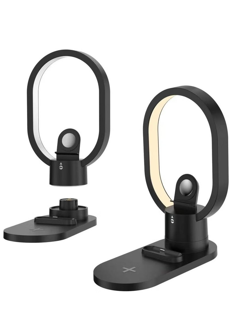 AWALOR - Magnetic Wireless Charger for Apple Series,Foldable Travel 3 in 1 Wireless Charging Station, 15W Fast Magsafe Charger Stand for iPhone 15/14/13/12 Series,iWatch Series,Airpods 3/2/pro - Image 1