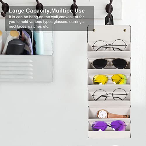 Storescent Sunglasses Organizer with 6 Slots, Travel Glasses Case Storage Portable Sunglasses Storage Case Bag Foldable Eyeglasses Holder Box, Eyewear Display Containers for Men & Women (Black) - Image 3