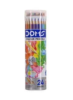 DOMS Non-Toxic Colour Pencil Set in Round Tin Box (24 Assorted Shades x 1 Set)  - Image 1