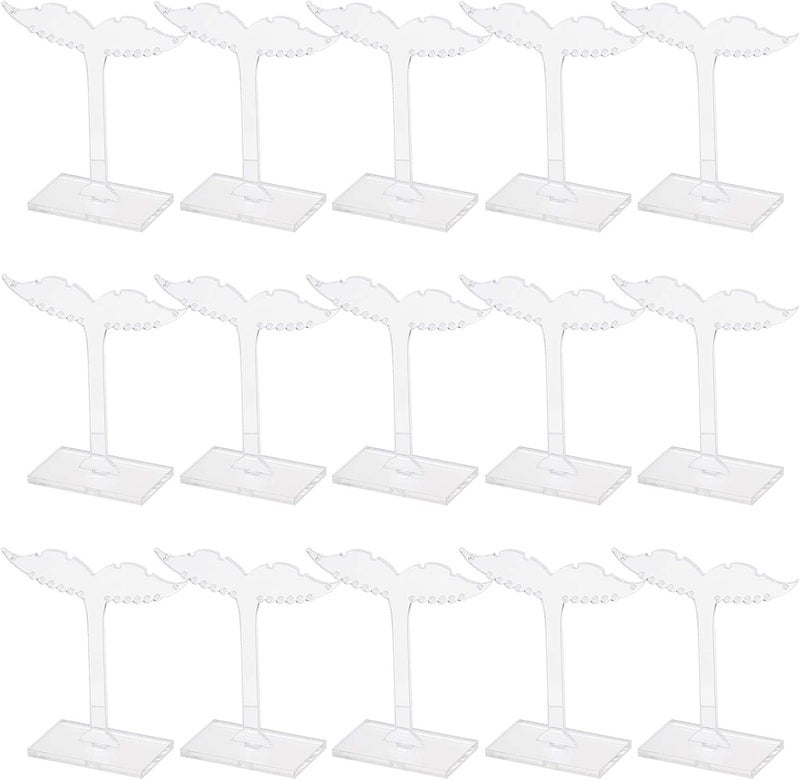 TPGP FINGERINSPIRE Set of 15 Acrylic Earring Tree Stands - Clear Jewelry Display Organizer - Image 1