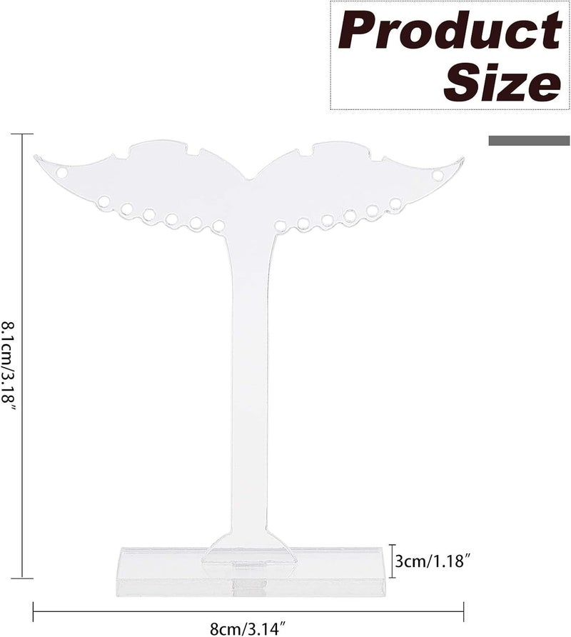 TPGP FINGERINSPIRE Set of 15 Acrylic Earring Tree Stands - Clear Jewelry Display Organizer - Image 2