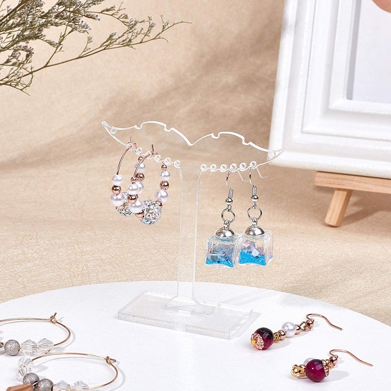 TPGP FINGERINSPIRE Set of 15 Acrylic Earring Tree Stands - Clear Jewelry Display Organizer - Image 4