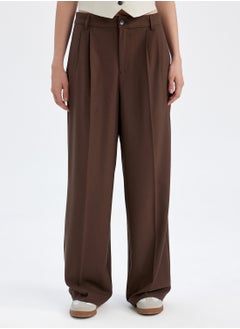 DeFacto Wide Leg High Waist Welt Pocket Plain Classic Pants  - Image 1