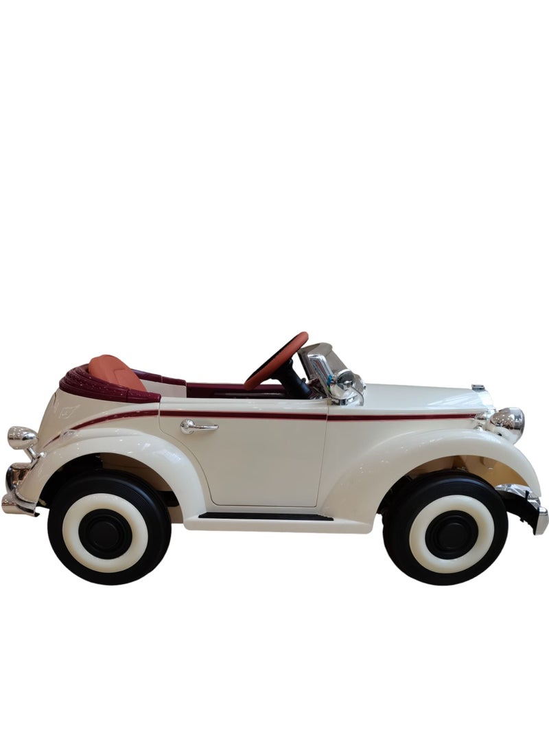 CHENXN - New Model Vespa Electric Scooter Ride on Car Toys for Kids to Play Black Charger Red Toy Music White LED Orange Switch Time - Image 1