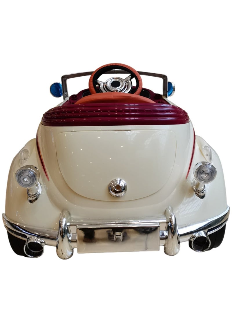 CHENXN - New Model Vespa Electric Scooter Ride on Car Toys for Kids to Play Black Charger Red Toy Music White LED Orange Switch Time - Image 1