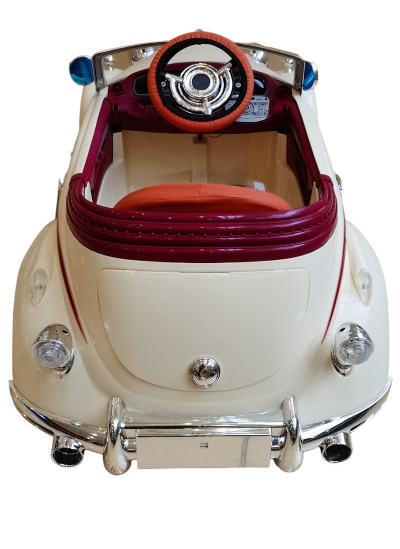 CHENXN - New Model Vespa Electric Scooter Ride on Car Toys for Kids to Play Black Charger Red Toy Music White LED Orange Switch Time - Image 1