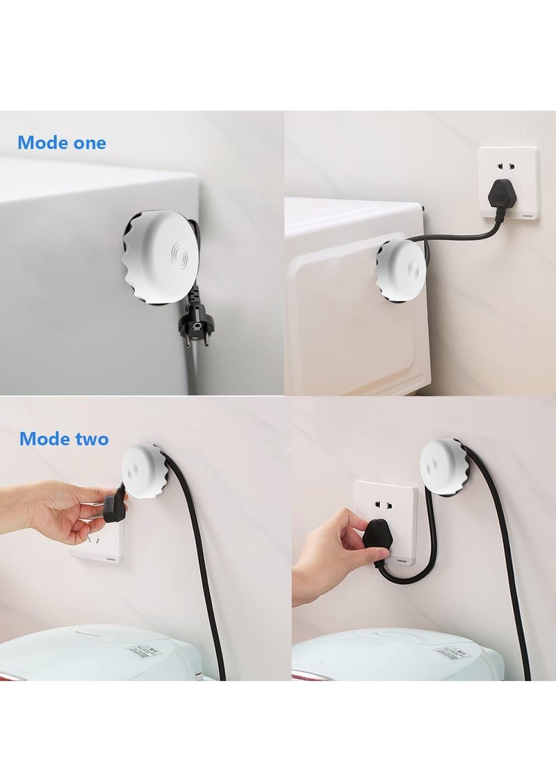 KASTWAVE Small Appliance Power Cord Winder, 2-piece Kitchen Appliance Power Plug Cord Organizer for Bathroom Rv to Keep the Desktop Clean and Tidy White - Image 3