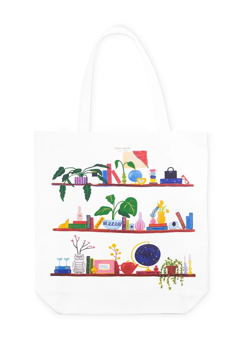 Kate Spade New York Charmed Library Canvas Book Tote
