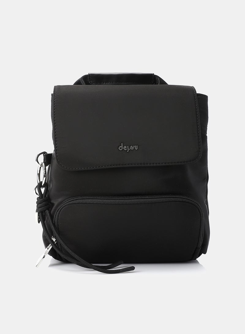 Dejavu Casual Backpack-LID-DJTX-023-Black - Image 1