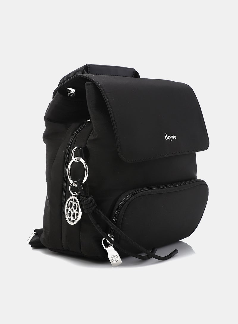 Dejavu Casual Backpack-LID-DJTX-023-Black - Image 2