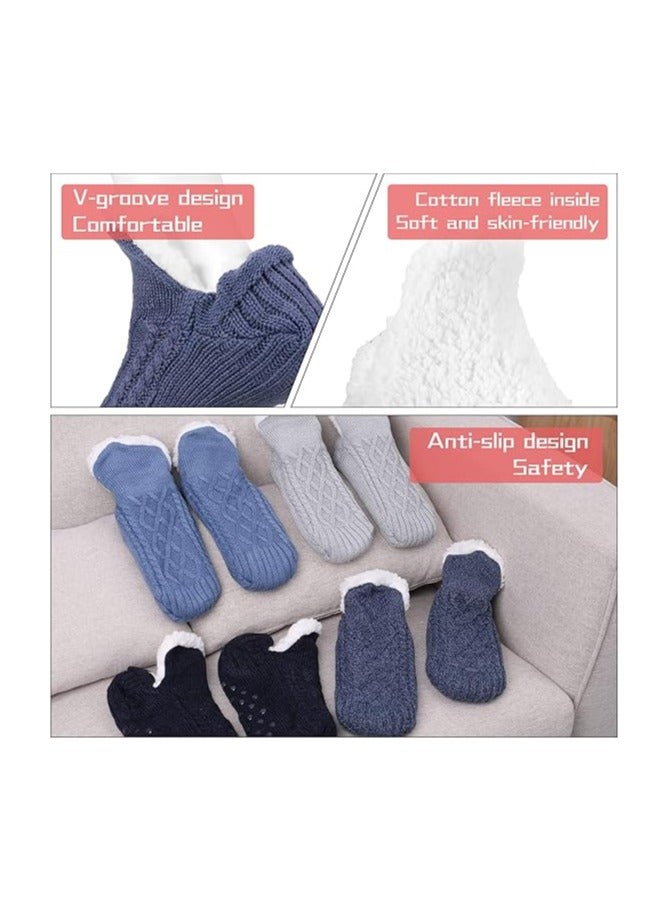 Bukela Fluffy Fleece Slipper Socks, Non Slip Warm Winter Socks, Cute Fleece Lined Slipper Socks, Warm Indoor Slipper Socks, Cozy Winter Non Slip Socks, Plush Socks, Soft Fluffy Socks, Unisex  - Image 5
