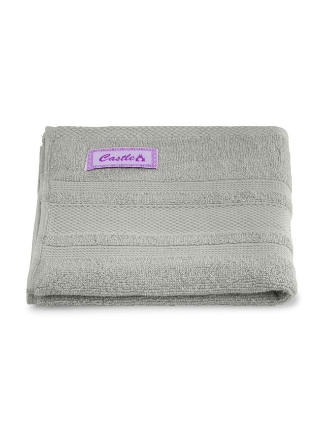 BYFT Home Castle (Grey) Premium Cotton Hand Towel (50 X 90 Cm-Set Of 1) Highly Absorbent, High Quality Bath Linen With Diamond Dobby 550 Gsm - Image 2