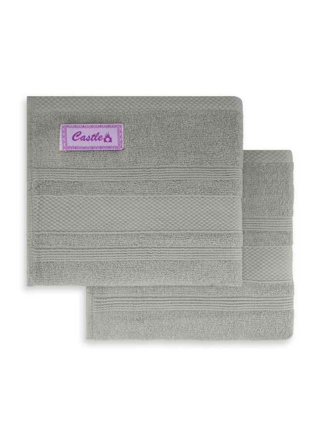 BYFT Home Castle (Grey) Premium Cotton Hand Towel (50 X 90 Cm-Set Of 1) Highly Absorbent, High Quality Bath Linen With Diamond Dobby 550 Gsm - Image 5
